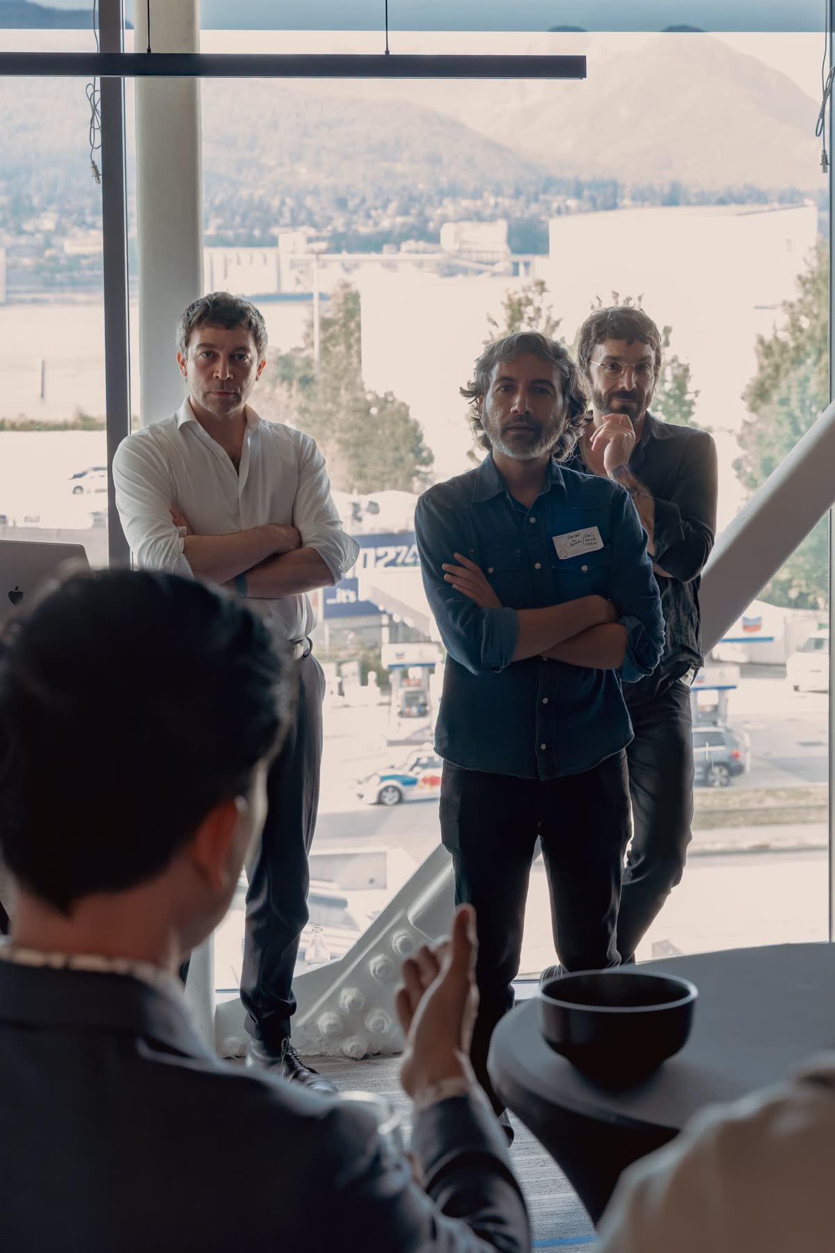 The Feels Good Media founders taking questions at the AI in Action event